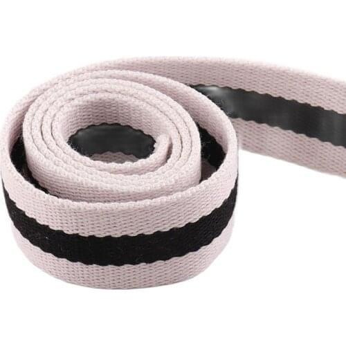 White Stripe Webbing Ribbon Cotton Purse Strap Canvas 1.5inch Knapsack Strapping Sewing Collar Bag strap Belt Accessories