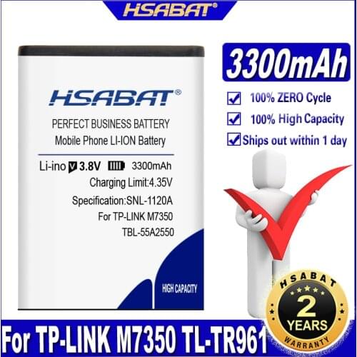 HSABAT TBL-55A2550 2950mAh Battery for TP-LINK M7350 TL-TR961 2500L WIFI Batteries