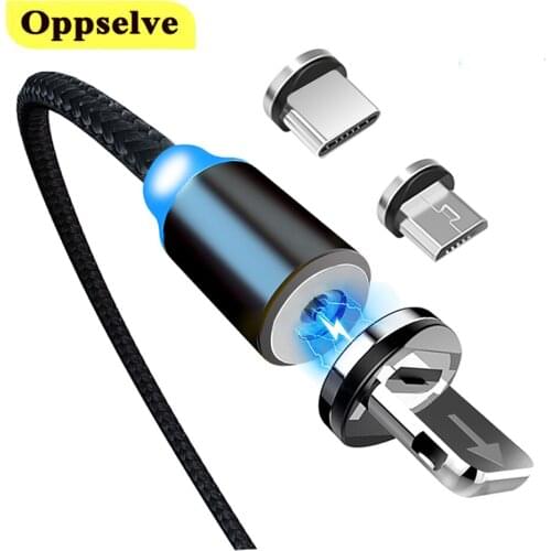Oppselve Micro USB Cable Type-C Magnet Charger For Huawei Samsung Xiaomi Cord Adapter For iPhone 11 12 X 8 USB Type C Wire Cabo