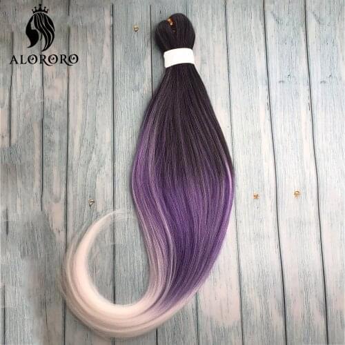 Alororo Afro Colorful Braiding Hair Extension for Braids Easily Braids Extensions Synthetic Afro Pre stretched Braiding Hair