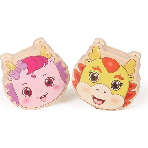 Logwood Colour Printing Long Xiaoqian Xiaorui Children Teeth Collection Box Fetal Hair Umbilical Cord Collection Deciduous Teeth