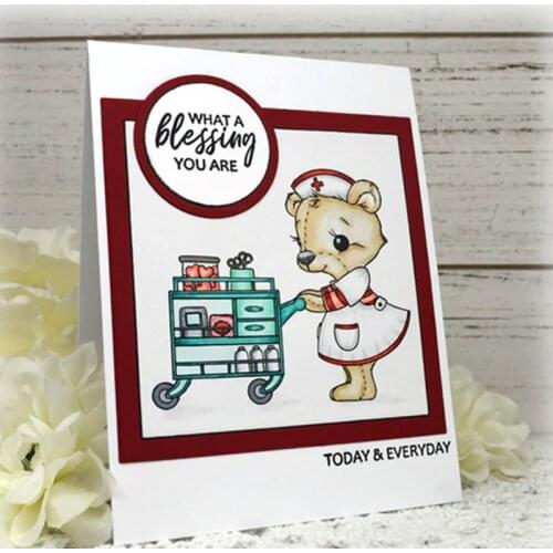 Animal Nurse Metal Cutting Dies&Cordinating Stamps For Scrapbooking Photo Album Craft Die Cut Card Making Embossing Stencil