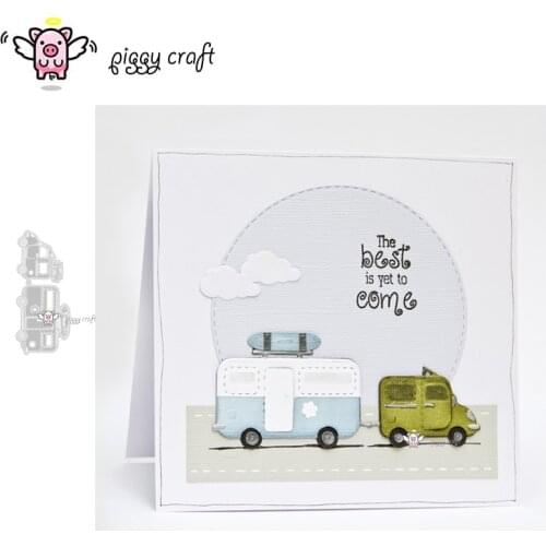 Piggy Craft metal cutting dies cut die mold Camper decoration Scrapbook paper craft knife mould blade punch stencils dies