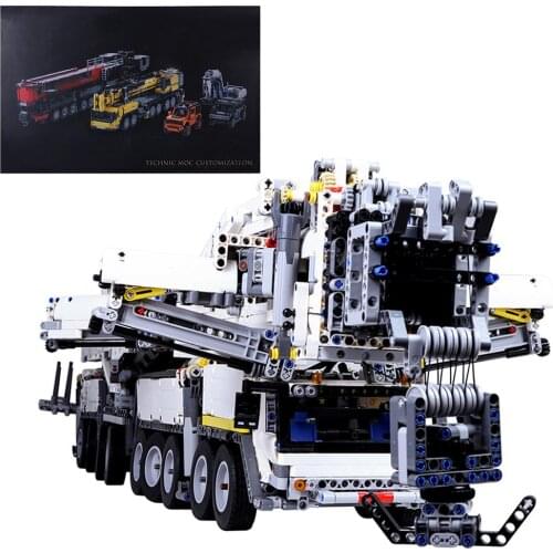 MOC 7692pcs DIY Small Particles Assembly Model Building Block Crane Model Construction Kit Best Gift Hobby Collection