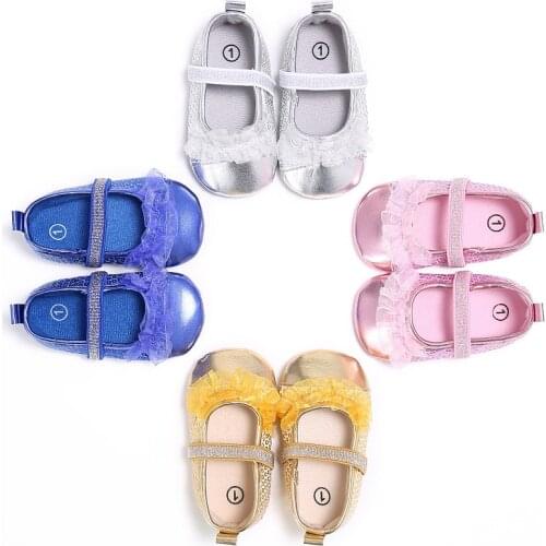 Fashion baby lace baby girl princess shoes sequins soft toddler shoes