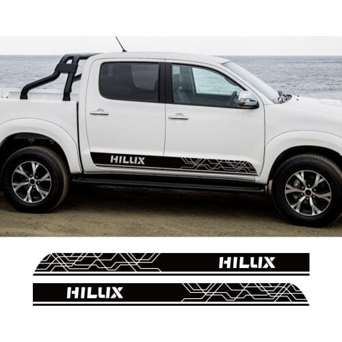Pickup Door Side Stripes Stickers For Toyota Hilux Revo Vigo Truck Rally Vinyl Decor Cover Car Decals Auto Tuning Accessories