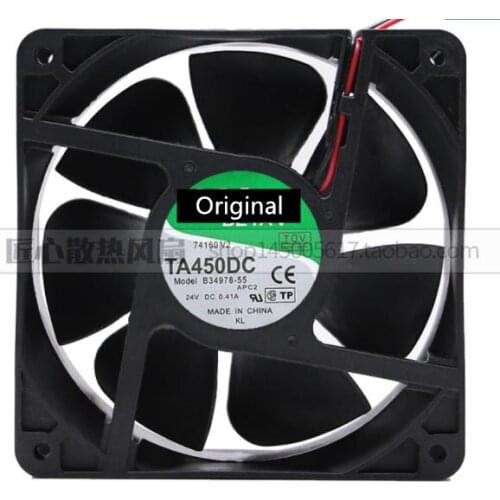 Original 100% working TA450DC B34978-55 12038 12cm 120mm 24V 0.41A 2Wire Server Inverter axial Cooling Fan