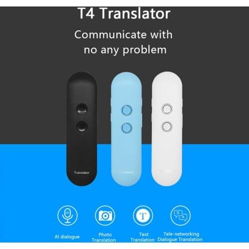 2Pcs Portable Voice Translator Instant Real-time Two Way Bluetooth Tradutor 42 Languages Translation For Travelling Business