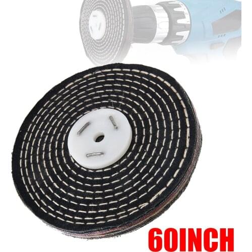 6'' 12mm Polishing Buffing Wheel Cotton Clothes Polishing Wheel Pad Metal Polishing Grinding Mop For Rotary Polishing Machine