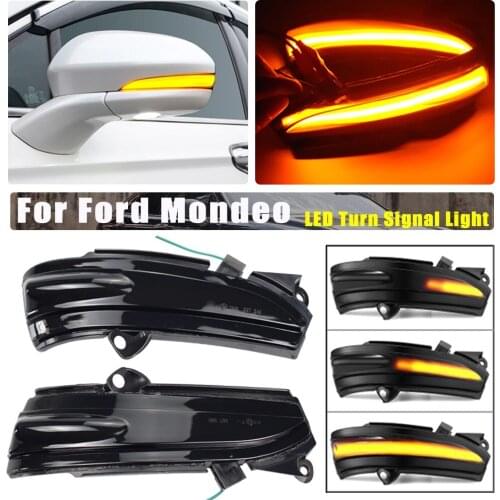 Flowing Water Blinker Light Waterproof For FORD MONDEO MK5 2014-2019 Sequential Dynamic Flasher Blue LED Turn Signal Light