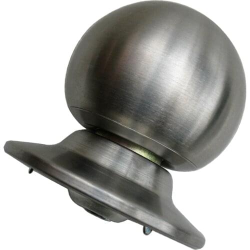 Stainless Steel Sphere Shaped Door Knob For Interior Door Cove Satin Nickel Door Handle