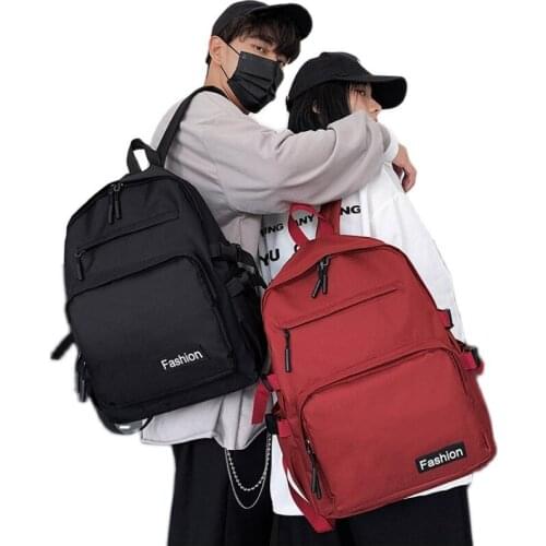 Schoolbag Female Korean High School Student Fashion Trend Canvas Laptop Large Capacity Travel School Backpack For Women Men