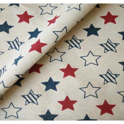 Little stars pattern fabric cotton linen DIY printing and dyeing cloth for cushion/decorative cloth/tablecloth