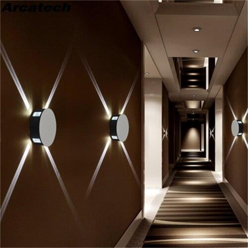 Outdoor Waterproof LED Wall Lamp LED Cross Light Lighting Square/Round Aluminum Wall Sconce Waterproof Outdoor Wall Lamps NR-74