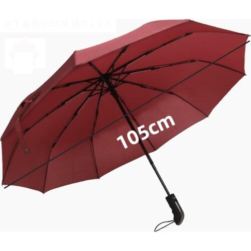 105cm 3 Folding Umbrella Ten Bones Fully Automatic Umbrella Foldable Gift Wholesale Business Mens Sunny and Rainy Umbrella