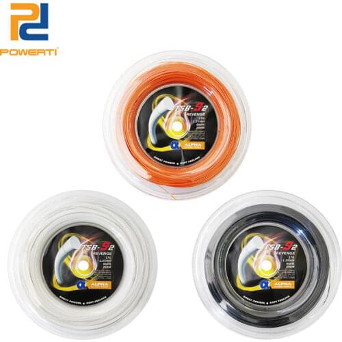 1 reels POWERTI 1.25mm Revenge Tennis String Polyester Training String Flexibility Durable Sport 200m/reel Outdoor String TSB-S2