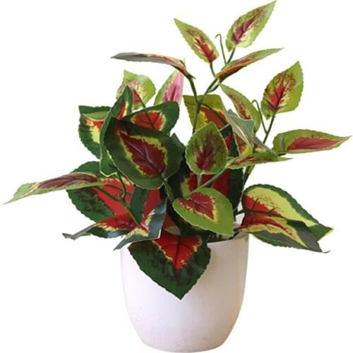1PCS Fresh Fresh Artificial Foliage Desktop Plant Potted Mall Desktop Office Hotel Garden Decor Home Decoration