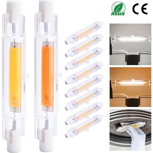 10X Ampoule R7S LED Corn Bulb 15W 78mm 30W 118mm 220V Bombillas R7s Cob Light Replace 50W 80W Halogen Lamp Floodlight Lamparas
