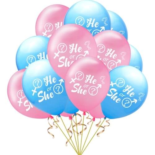 12 Inch Boy Or Girl Blue Pink Black Gender Revealing Balloons Gender Revealing Party Decorations Photo Props