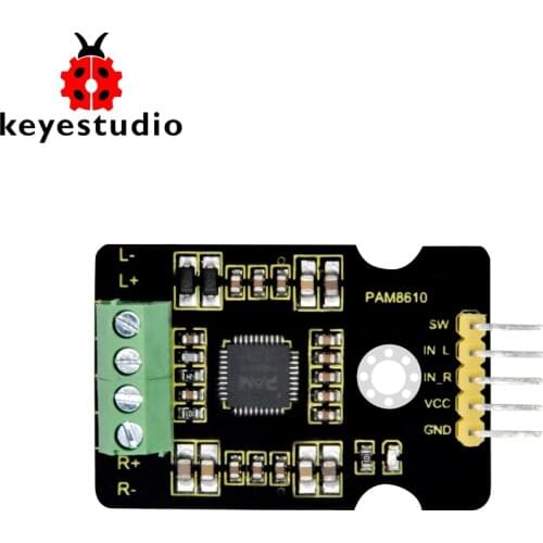 KEYESTUDIO PAM8610 2x10W 2 Channel Audio Stereo Power Amplifier Board Module for Arduino