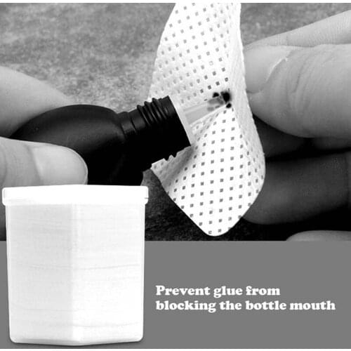 200PCS Lint-Free Paper Cotton Wipes Eyelash Glue Remover Wipe Cotton Sheet