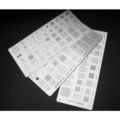 3pcs Universal BGA Reballing Stencils Kit For MTK Samsung HTC Huawei Android