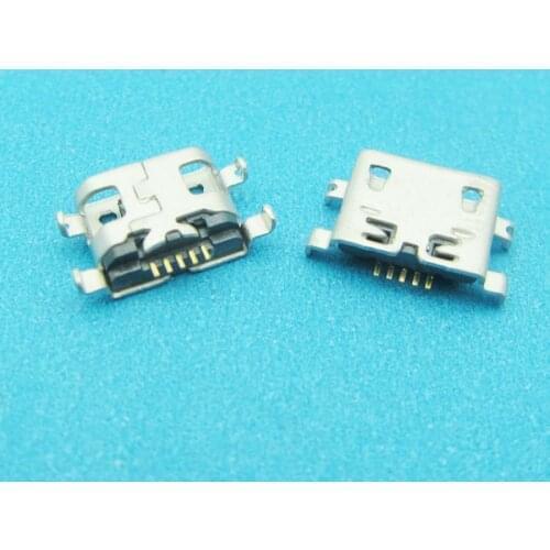 50pcs for Alcatel OT995 mini micro usb charge charging connector jack female plug dock socket port replacement parts repair