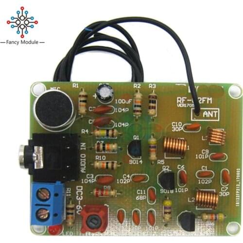 88-108MHz FM Frequency Modulation Wireless Microphone Module DIY Kits Transmitter Board Parts DC 3-6V FM Transmitter Module
