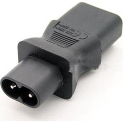 IEC 320 C8 male to C13 3Pin female power adapter, C13 to c8, C8 to C13 IEC 3Pin Female to 2Pin Male