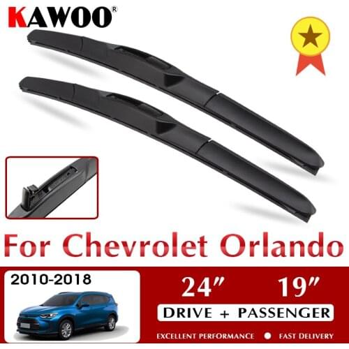 KAWOO Wiper Car Wiper Blades For Chevrolet Orlando 2010-2018 Windshield Windscreen Front Window Accessories 24"+19" LHD RHD