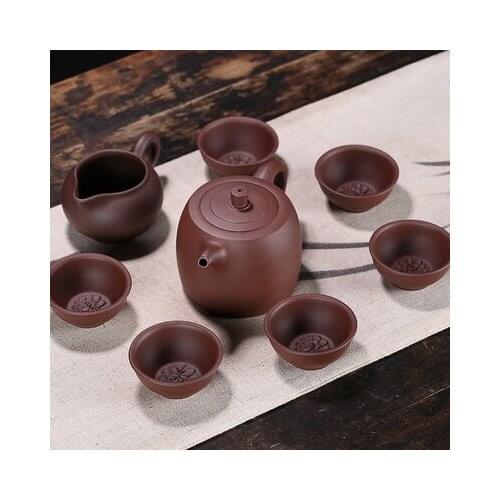 Yixing Zisha Tea Set Original Mine Old Purple Mud Home Teapot Teacup Kung Fu Green Tea Tieguamyin Oolong Teaware Gift Box