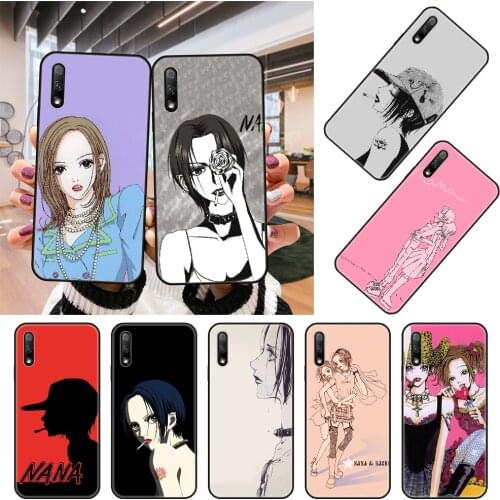Phone Case For Huawei Honor 9X 9 9A 10 20 8X 8A 8S 7X 7A i 6A Pro Play Lite Black Cover Prime Art Etui Soft Bumper Nana Anime