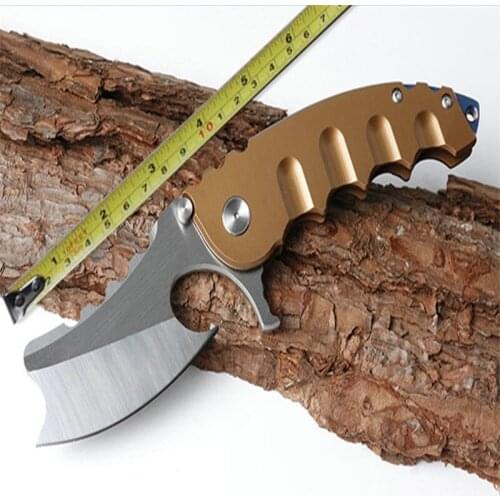 D2 Steel Big Shark Axe Folding Knife High Hardness Sharp Blade Tactical Outdoor Survival Camping And Hunting EDC Tool