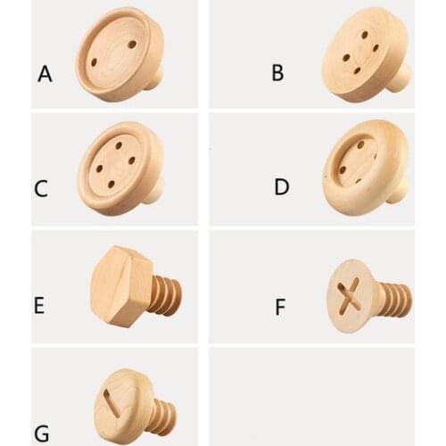 Solid Maple Wood Hook Unique Wall Hooks Coat Hooks Coat Hangers Racks Round Hexagon Decorative Wall Bag Hooks