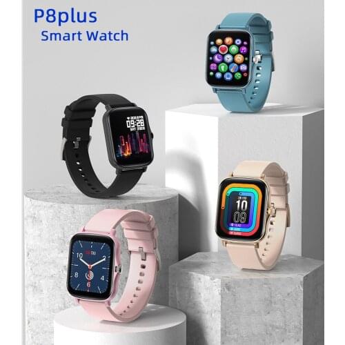 2021 HOT SALE Full Touch P8 plus Smart Watch Mens Womens 1.7inch Screen Smart Bracelet P8plus Fitness Bracelet Girl Smartwatch