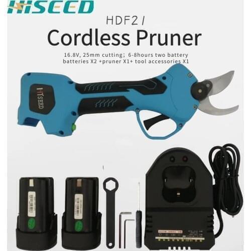 Li-ion battery powered cordless electric pruning operated tree prunner cutting scissors pruner shears
