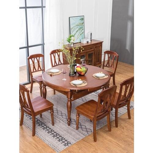 American Style All Solid Wood Dining Chair Leisure Chair Armchair Domestic Bench Desk Chair European Style Retro Restaurant Back