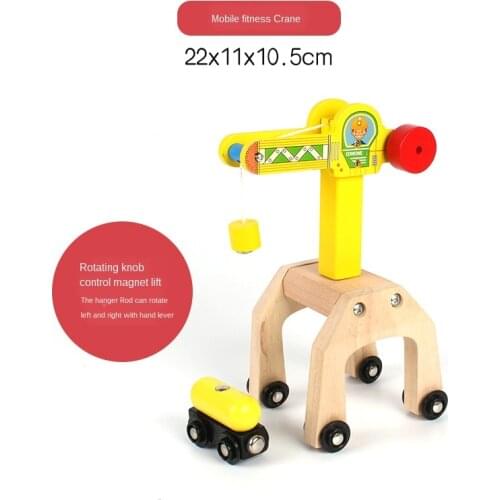 Free Shipping Cargo Package Crane Set Educational Train Children Christmas Gift Toy Fit Wooden Railway and Brio Wooden Wood P162