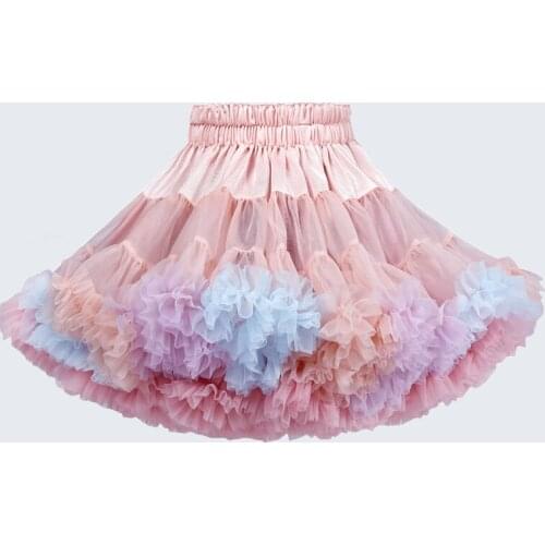 1-7 Y Baby Girls Tutu Skirts New Arrival Kids Princess Skirts Cute Double-sided Party Skirt for Girl Child Birthday Dress Skirt