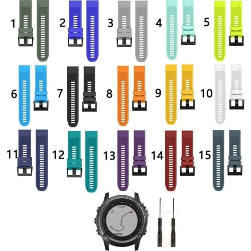 26mm Silicone Quick Release Easy Fit Band Strap for Garmin Fenix 5X Plus 6X pro 3 GPS Watch