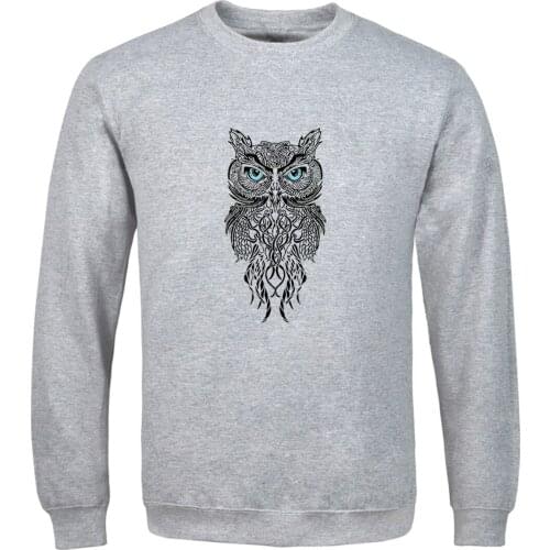 Cool Owl Vintage Printed tracksuits Mans Funny warm 2020 New solid color Sweatshirt Sportswear Hip Hop spring autumn man clothes