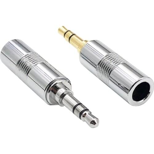 3.5mm stereo plug Pure copper rhodium/gold plated 2pcs