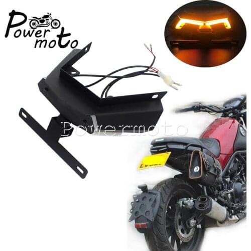 LED Rear Tail Brake Turn Signal Light Fender Eliminator Kit License Plate Frame Bracket For Benelli Leoncino 500 BJ500 BJ 500