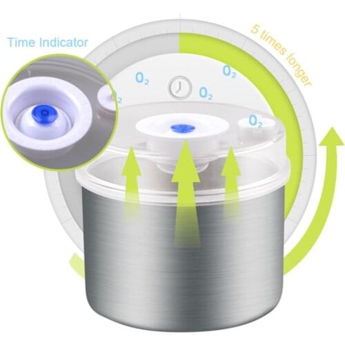 Vacuum canister for Vacuum sealer Stainless Steel 304 Kitchen Vacuum container Food Storage Box Jars For Coffee Bean