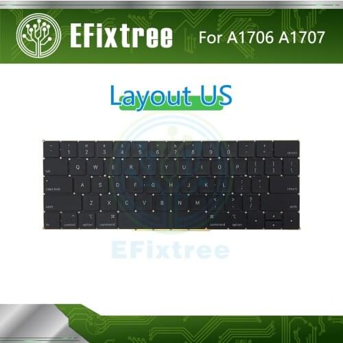 10 PCS/Set A1706 Keyboard 2016 2017 Year US English For Macbook Pro Retina 13" 15'' A1707 Layout EMC 3071 3163 3072 3162