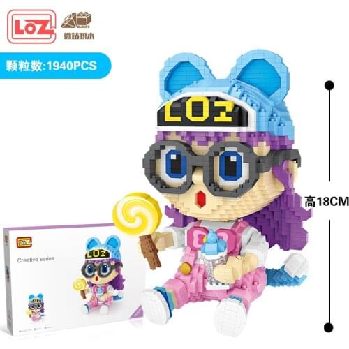 1940pcs LOZ Diamond Blocks Cartoon Arale Mini Building Bricks Toys Anime Auction Figure Juguetes Adults Toy Gifts for Girls 9043