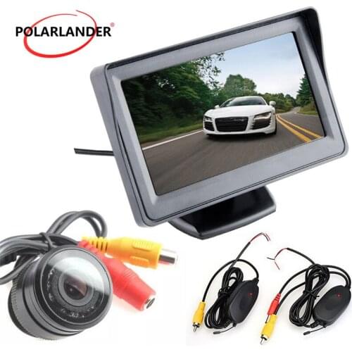 2 Ways Video Input 480 x 234 Resolution Car RearView Monitor For Rearview Camera Night Vision Video Transmitter & Receiver Kit