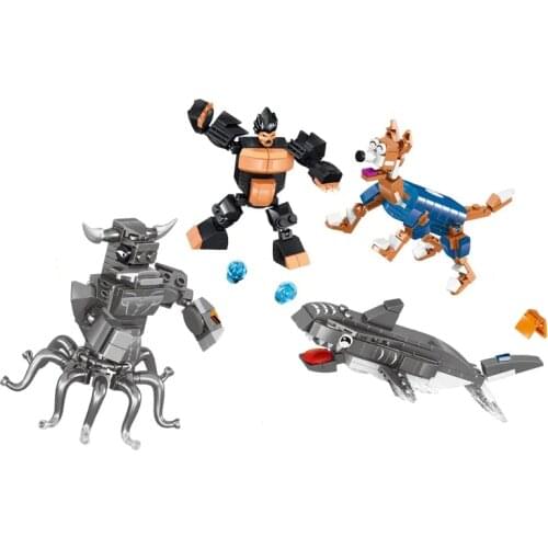 2021 Sharks Orangutans Uzumakis Dogs Tortoises Mitsukis Gaaras Namikazes Building Blocks Classic Model Sets Bricks Kids Kits