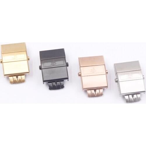 Watch accessories 316 stainless steel butterfly buckle 20mm for Ulysse Nardin Athens buckle rubber strap buckle