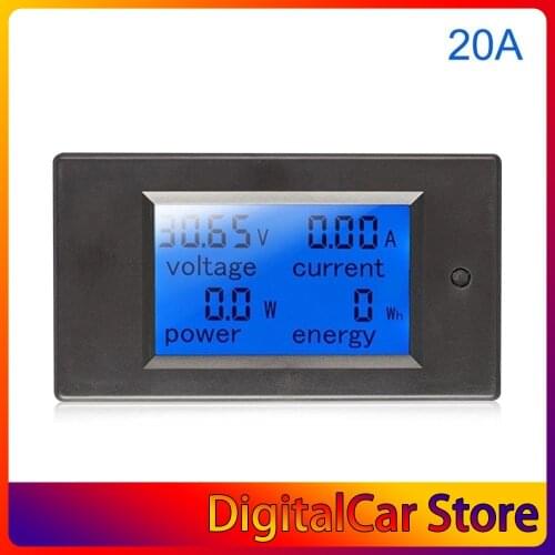 Digital Power Energy Meter DC Voltmeter Ammeter Wattmeter Khw Power Monitor With Shunt Voltage Current Tester Battery Tester